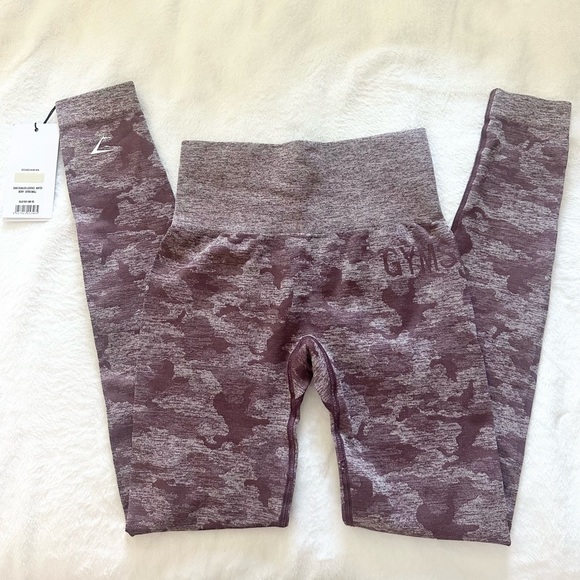 NWT Gymshark Original Camo Seamless Leggings sz XS - Picture 3 of 3